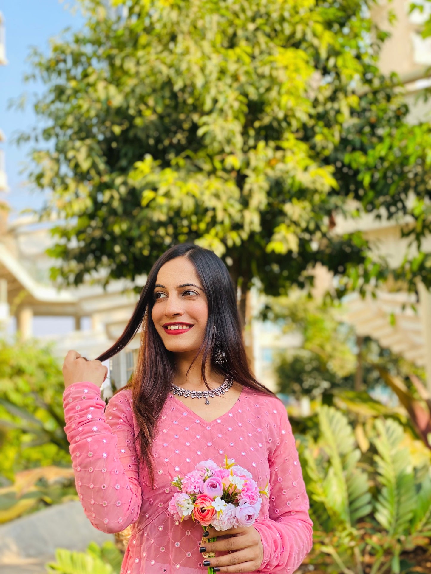 Tint Peach Mirror Gulnaz Kurta