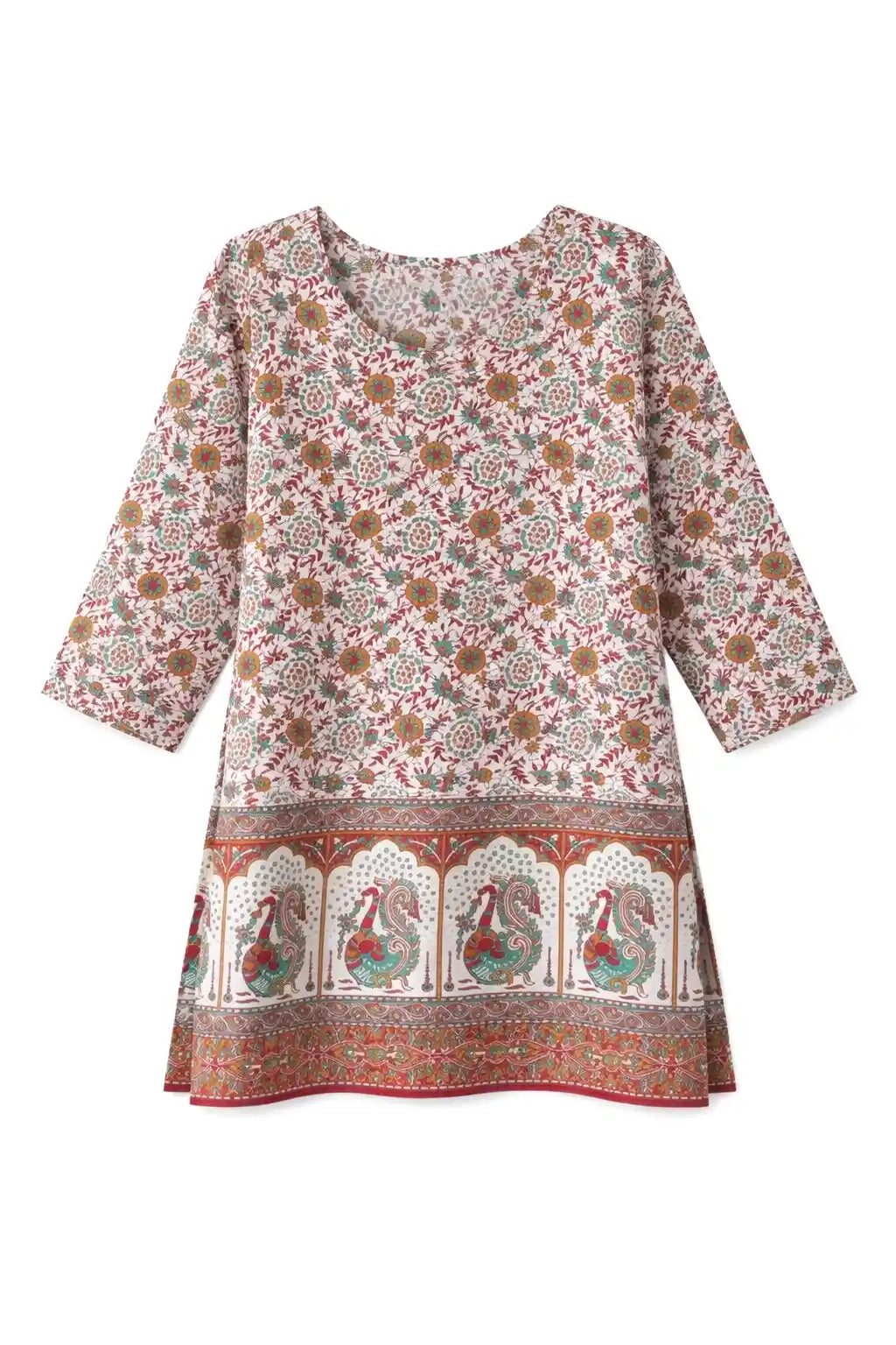 Peacock Sanganeri Short Kurta