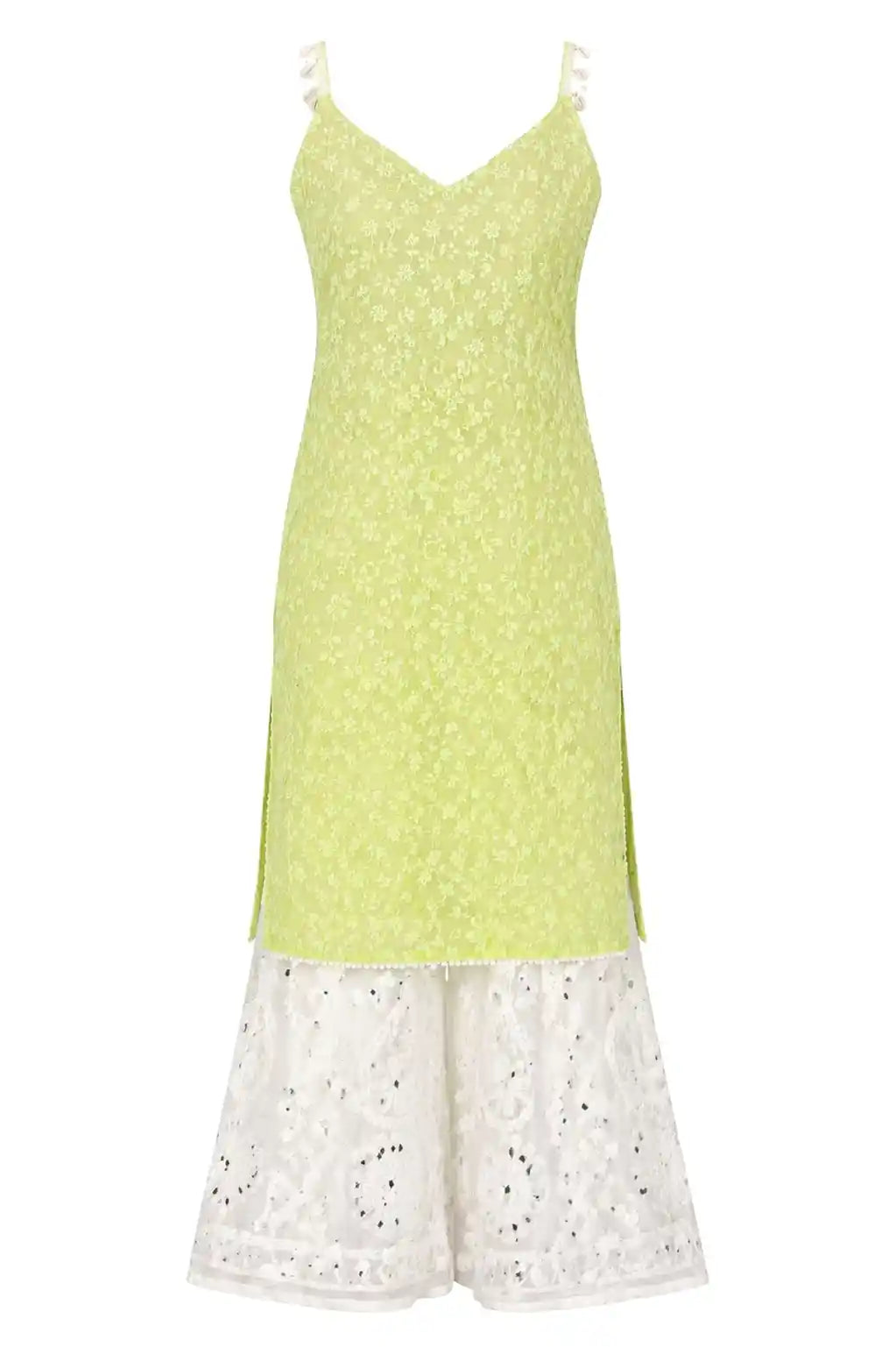 Blush Green Embroidered Gulnaz Kurta