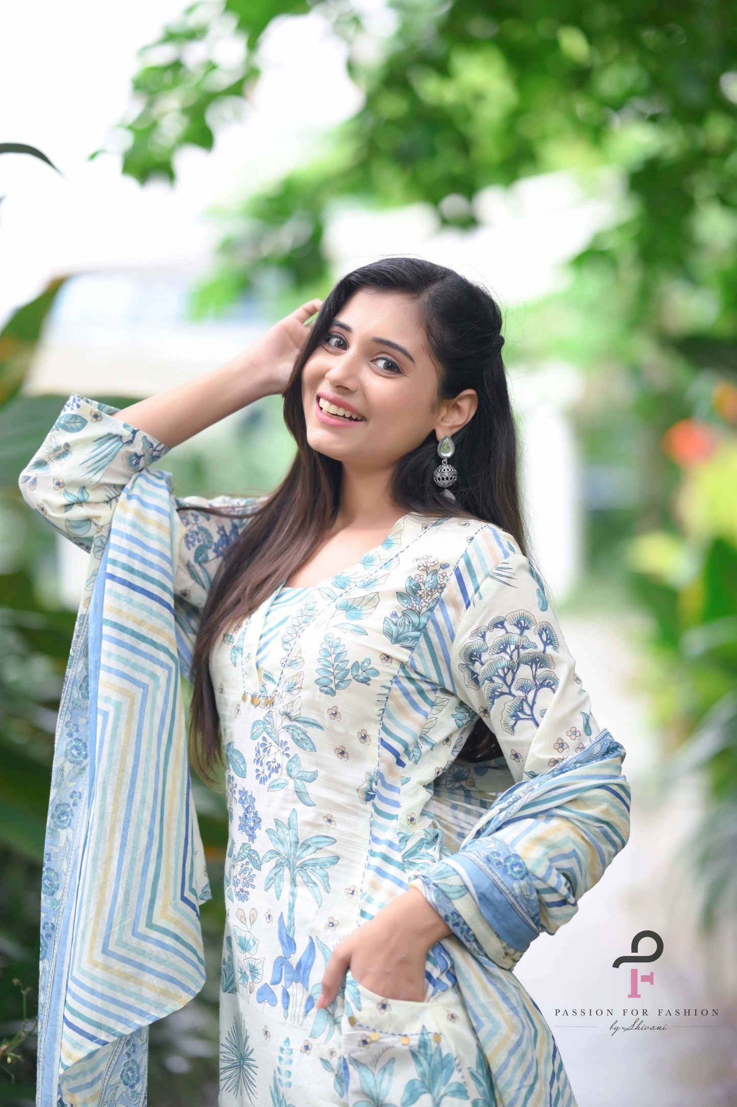 Breezy White Meher MulMul Suit