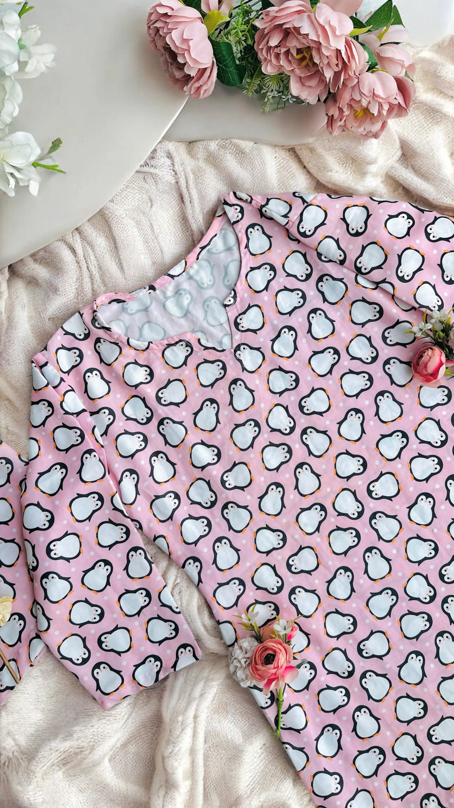 Cute Penguin Comfy Lounge Shorts Set - Passion for Fashion by Shivani