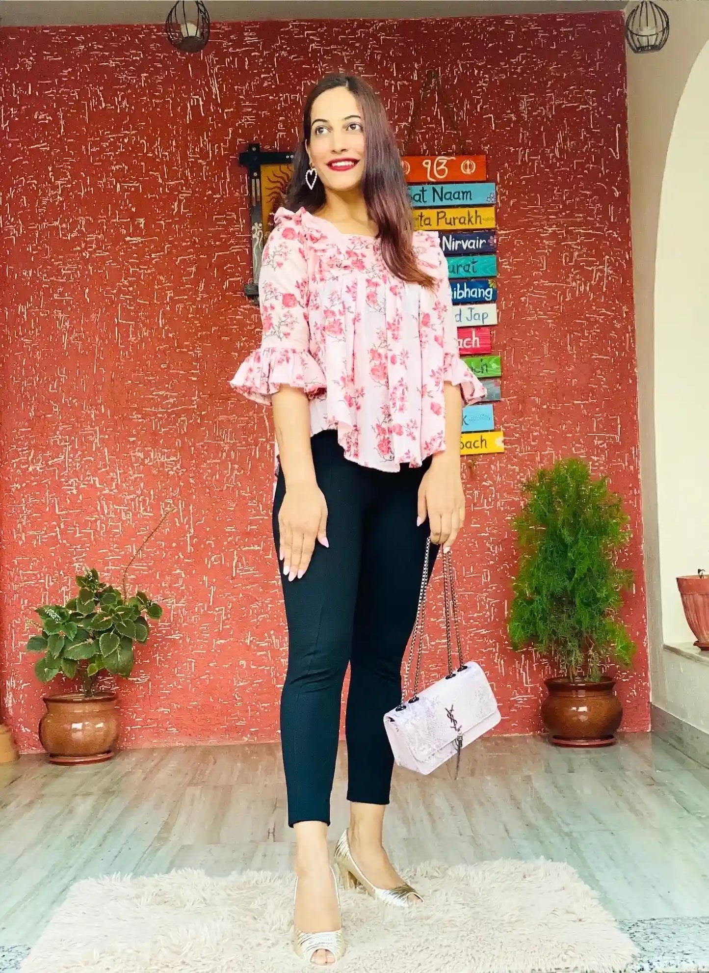 Pretty Pink Frill Peplum Top - Passion for Fashion by Shivani
