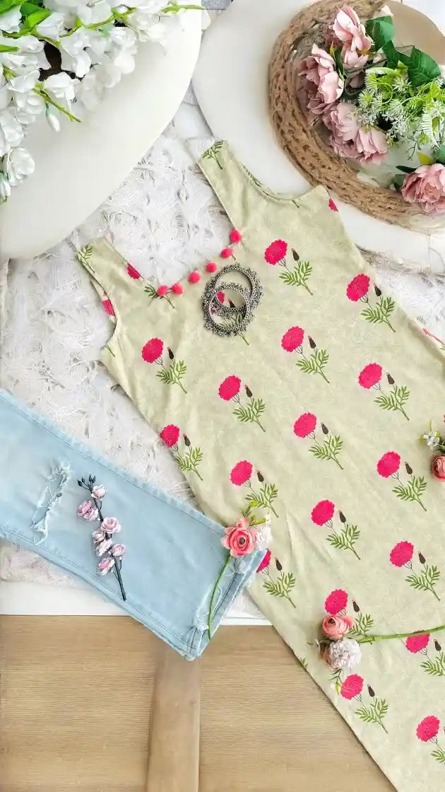Blush Bloom Jaipuri Kurta