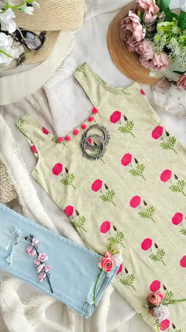 Blush Bloom Jaipuri Kurta