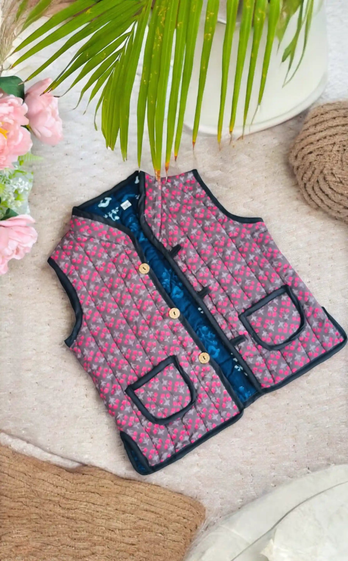 Blush Block Kids Reversible Jacket