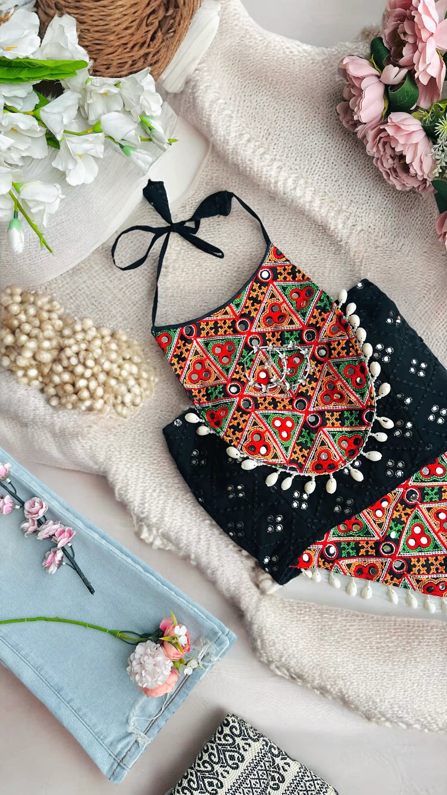 Black Gamti Navratri Denim Fit