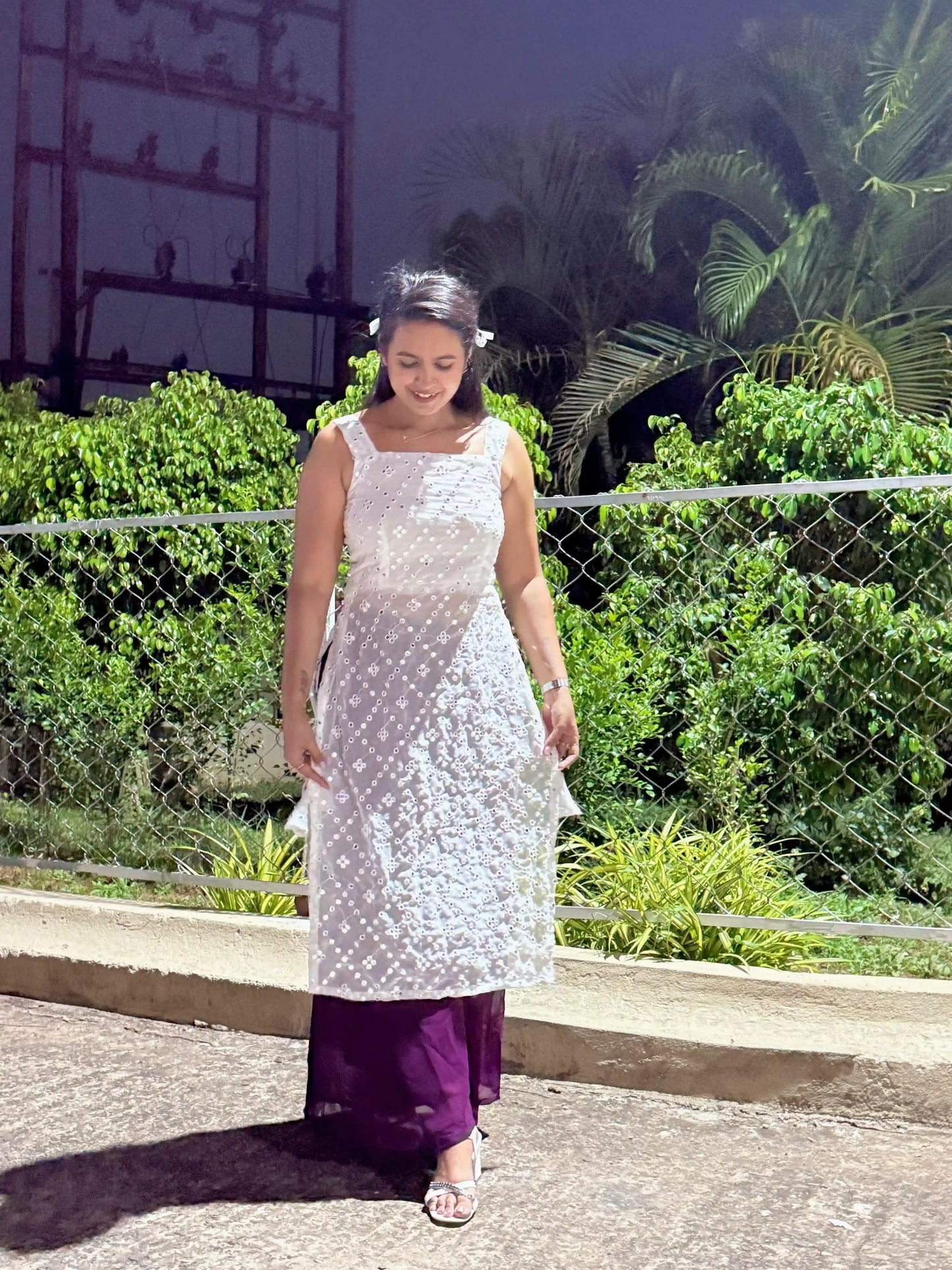 Prajyoti’s White Embroidered Gulnaz Kurta - Passion for Fashion by Shivani