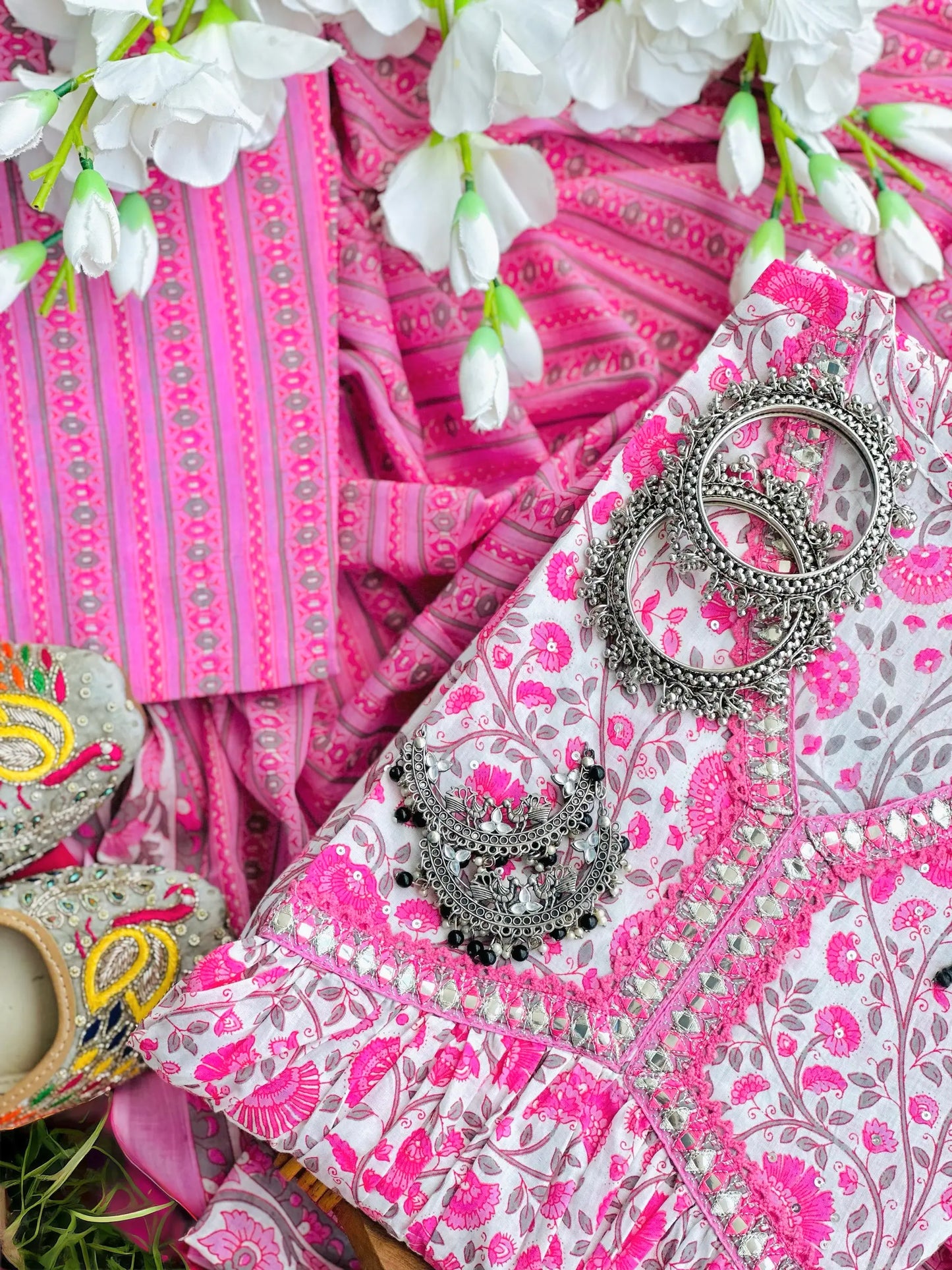 Poonam's Blush Pink Kalamkari Nyra Suit Set