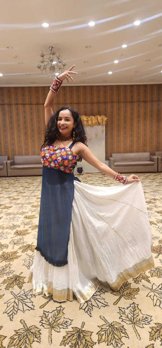Pooja’s Blossom Blue Gulnaz Kurta - Passion for Fashion by Shivani