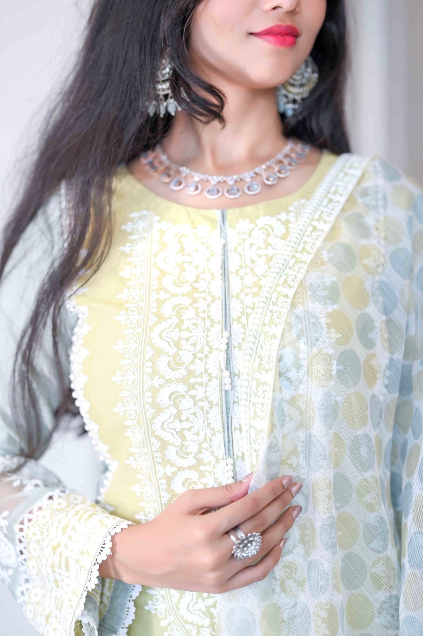 Gulzar Green Embroidered Meher Suit - Passion for Fashion by Shivani