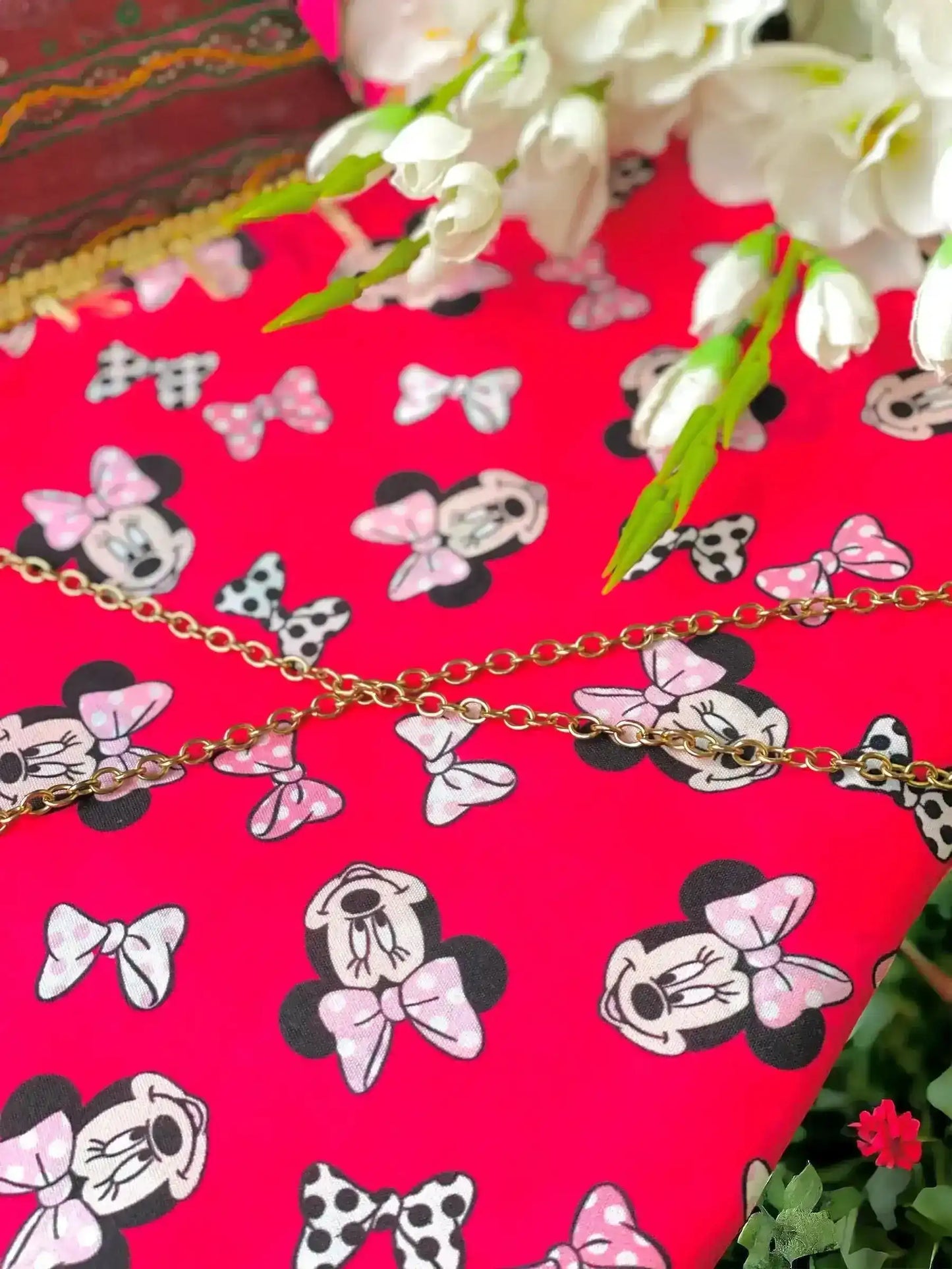 Adorable Minnie American Cotton Fabric Cut - Passion for Fashion by Shivani