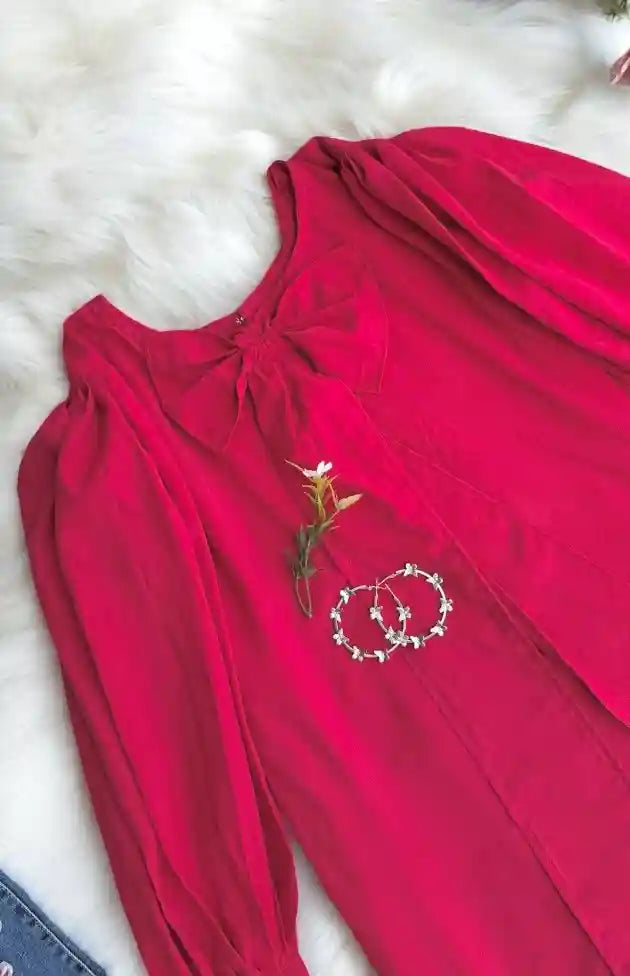 Pretty Pink Bow Top