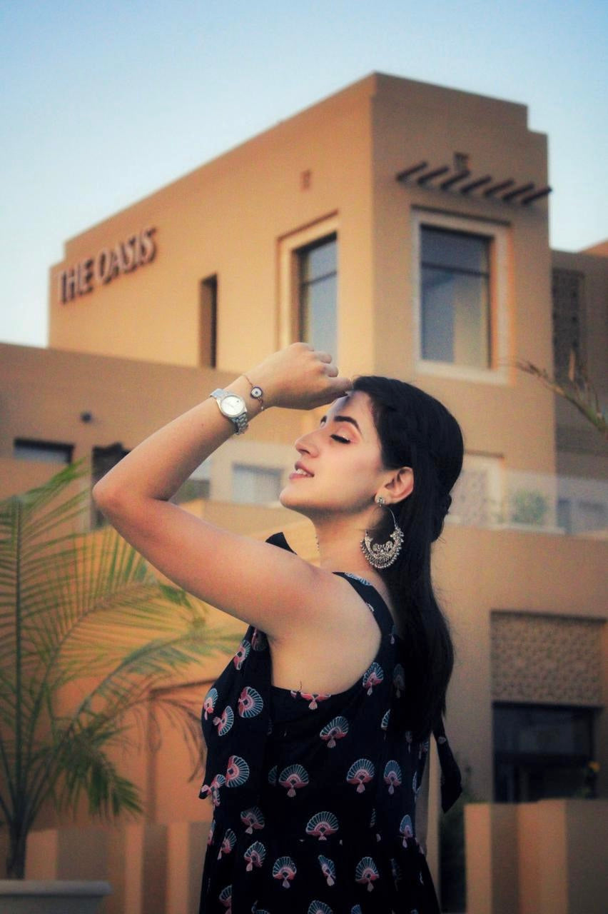 Vaasavi's Swedish Blue Twirl Dress - Passion for Fashion by Shivani