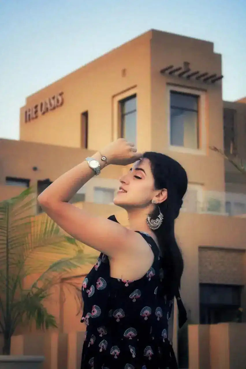 Vaasavi's Swedish Blue Twirl Dress - Passion for Fashion by Shivani