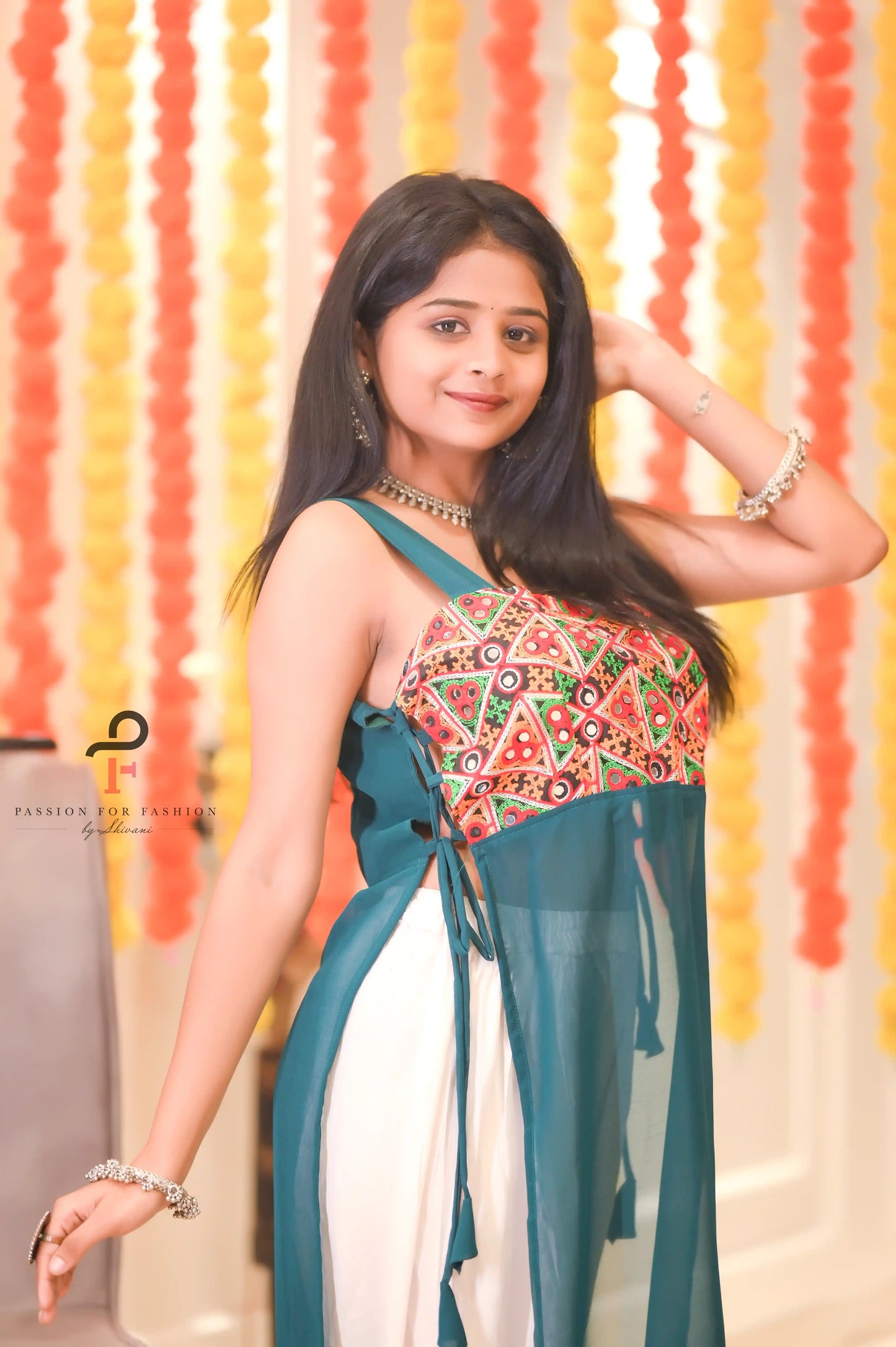 Blossom Kerosene Embroidered Gulnaz Kurta - Passion for Fashion by Shivani
