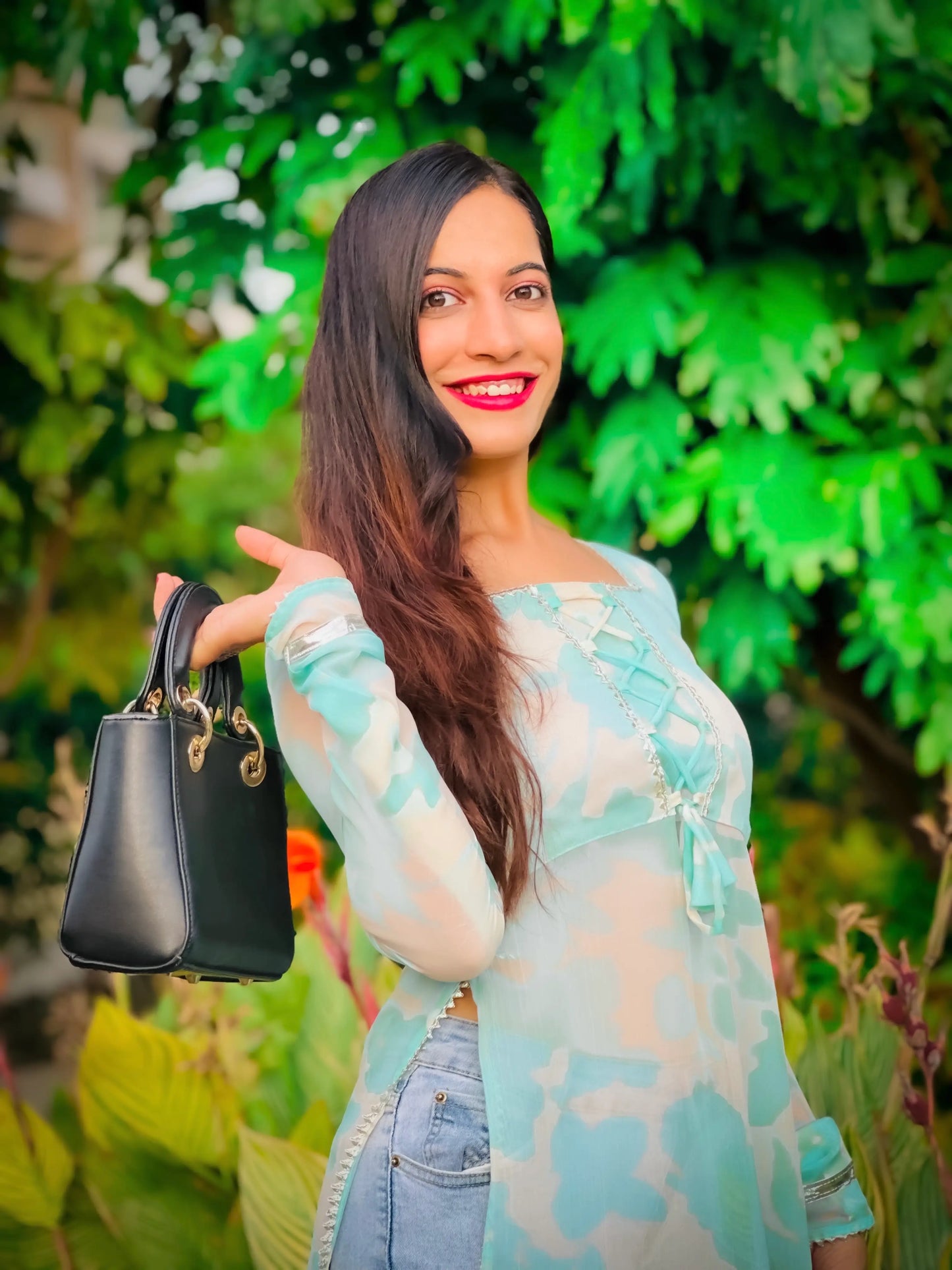 Tye Dye Georgette Dori Gulnaz Kurta