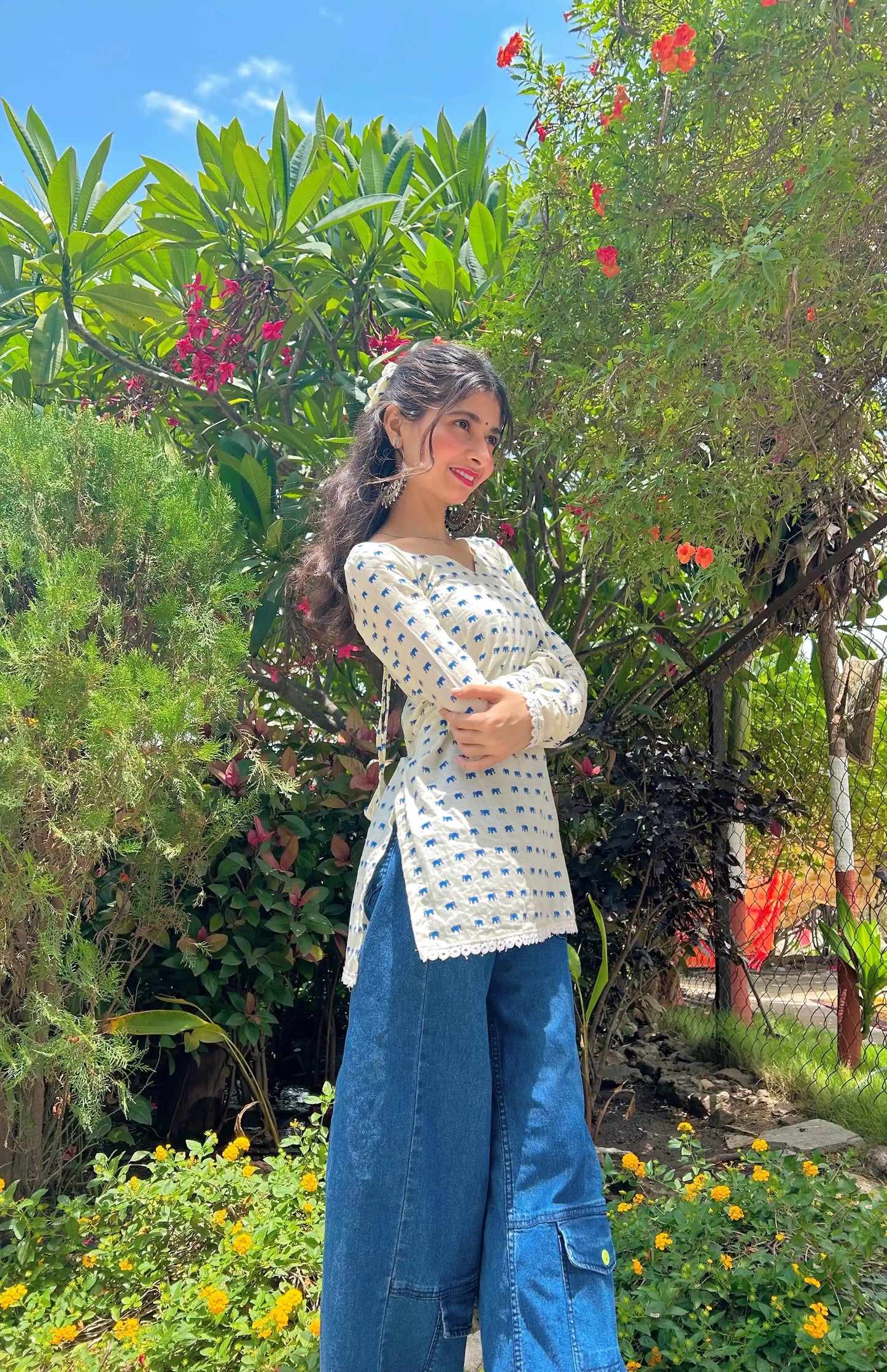 NeelHathi Jaipuri Cotton Kurta