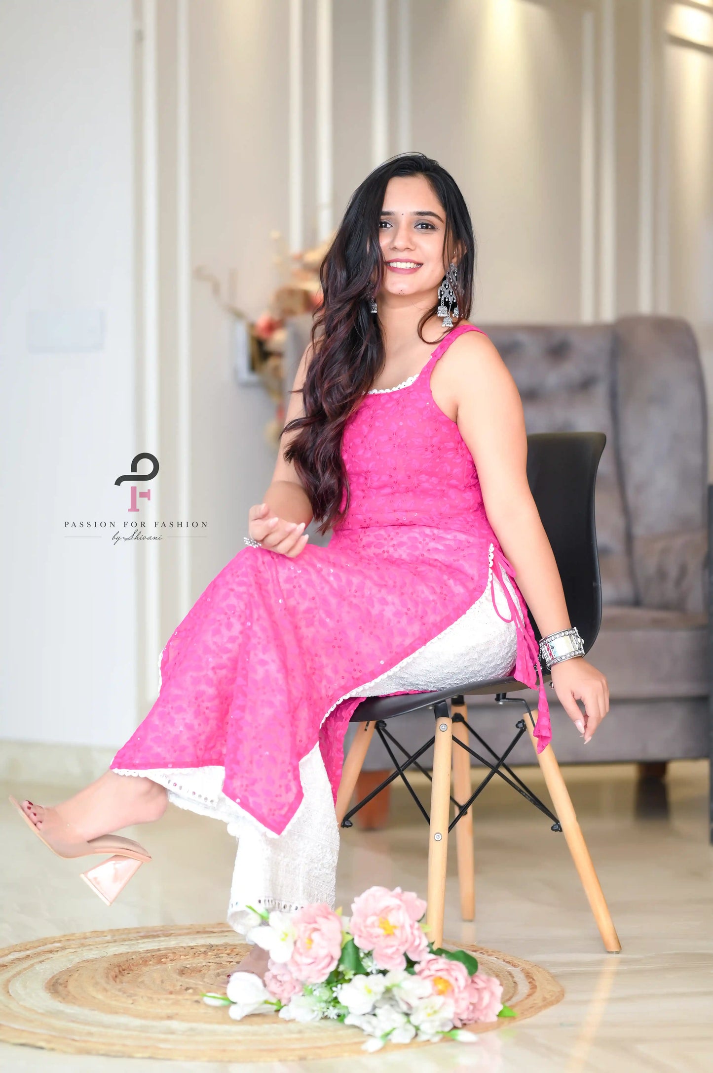 Blossom Blush Pink Embroidered Gulnaz Kurta