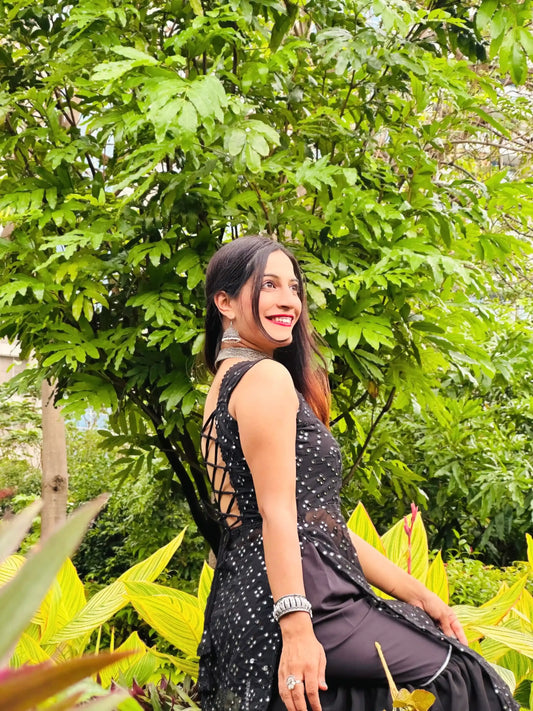 Moon Black Dori Gulnaz Kurta - Passion for Fashion by Shivani