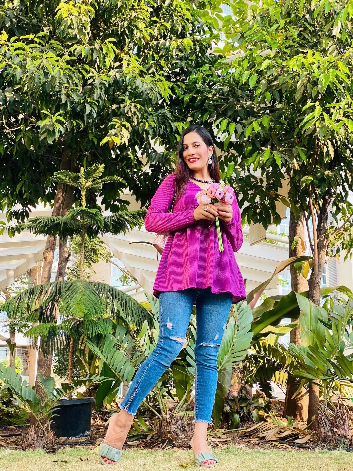 Blush MulMul Gulnaz Peplum Top