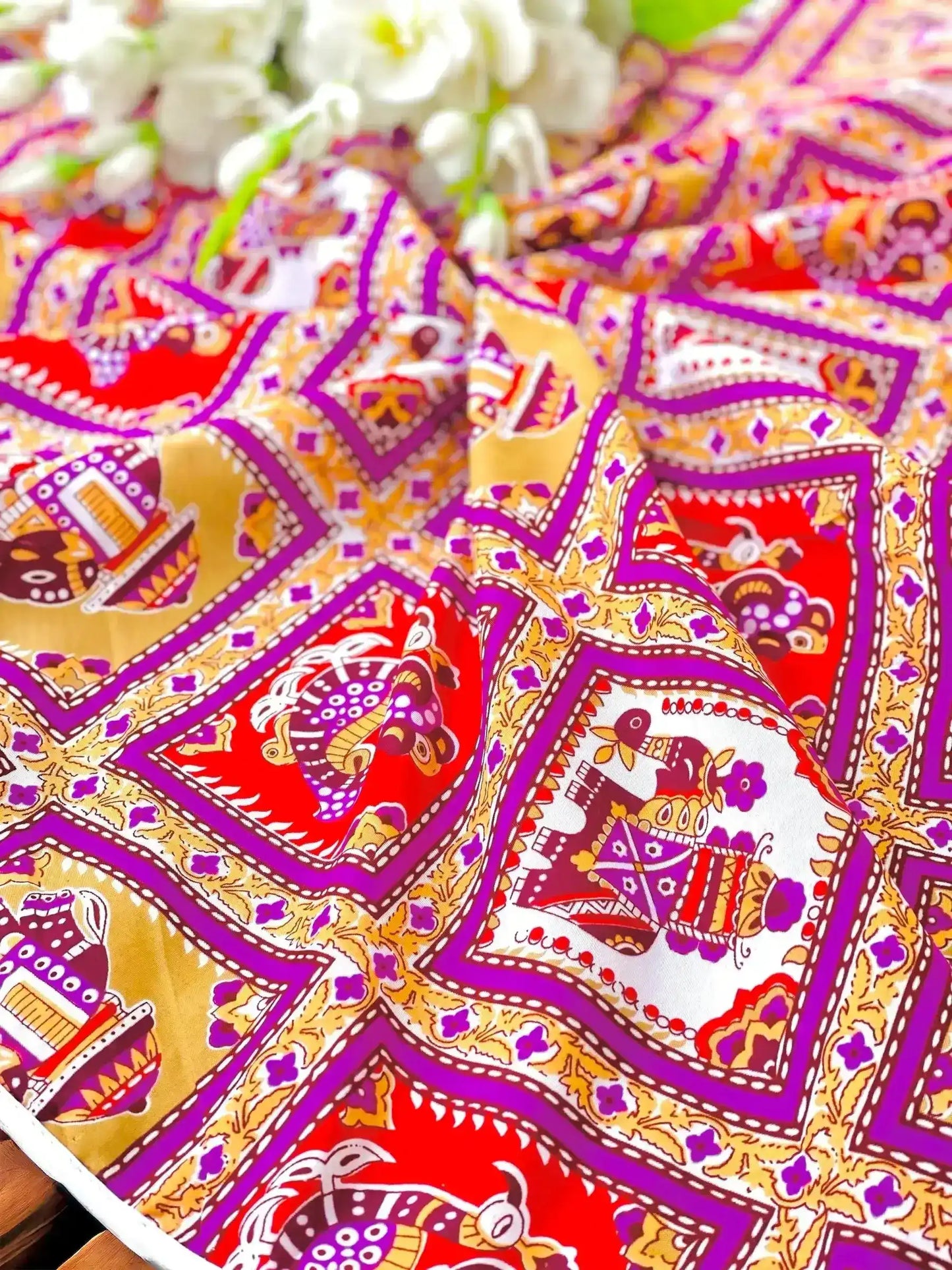 Purple Elephant All Season Long Jaipuri Blanket - Passion for Fashion by Shivani