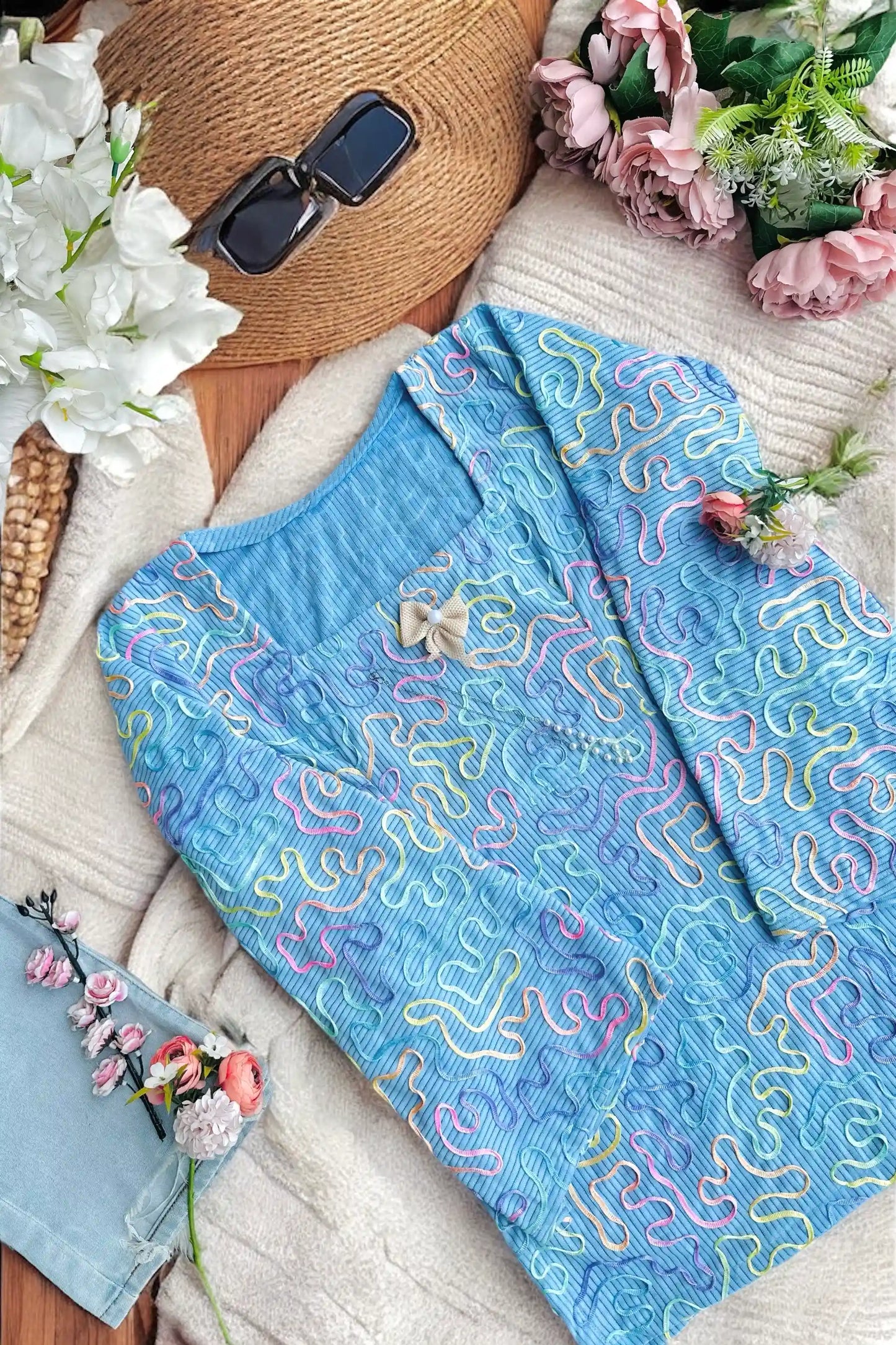 Blueberry Swirl Peplum Top