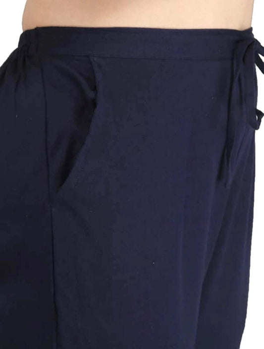The Classy Blue Linen Cotton Must Pick Pants - Passion for Fashion by Shivani