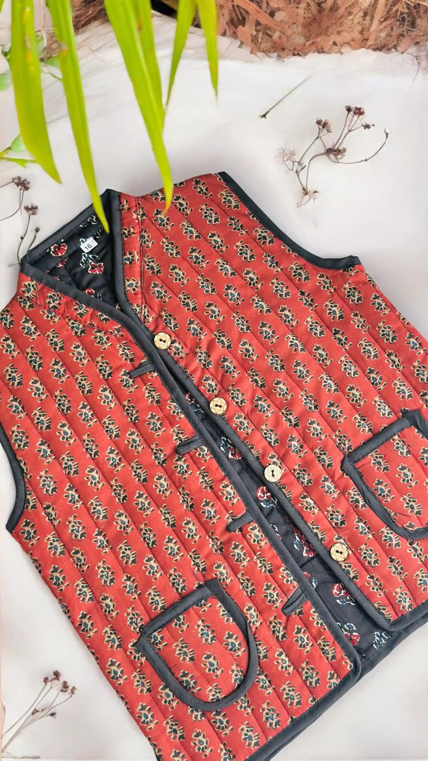 Blush Maroon Kids Reversible Jacket