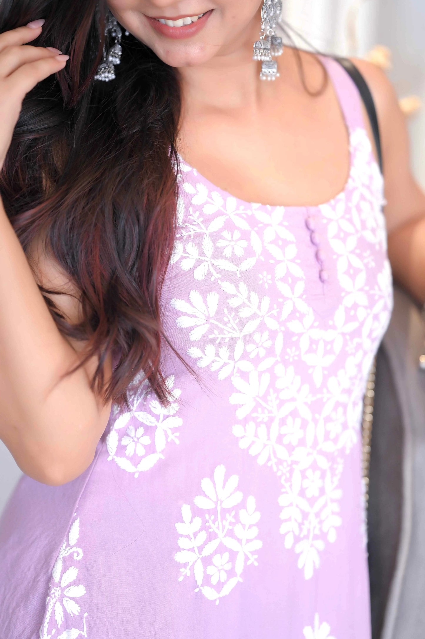 Pastel Lilac Aliya Slit Noor Kurta