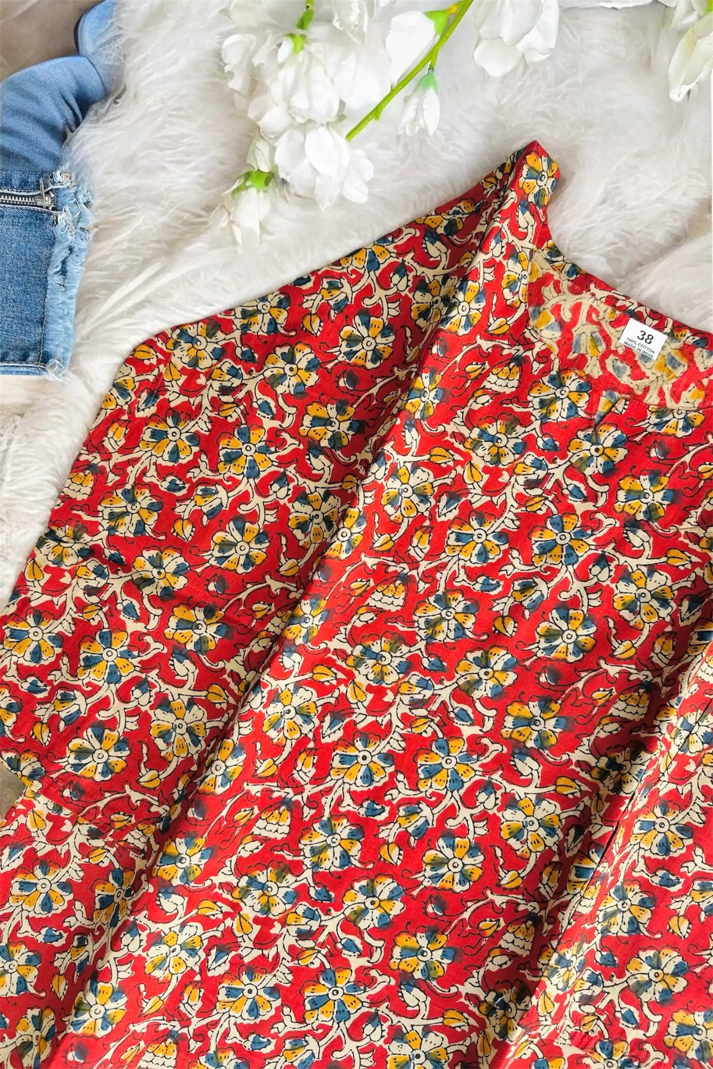 Classic Maroon Kalamkari Short Kurta