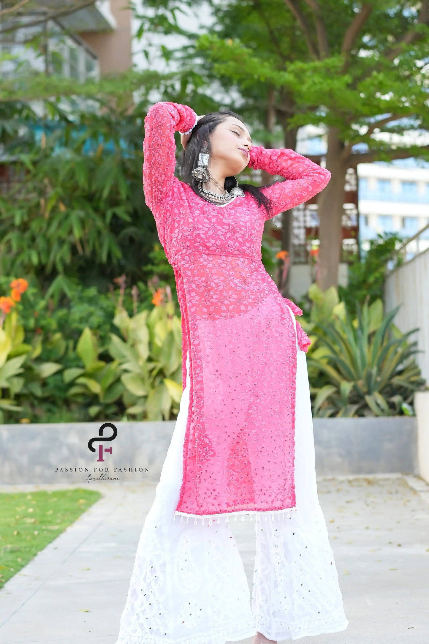 Pretty In Peach Shell Gulnaz Kurta - Passion for Fashion by Shivani