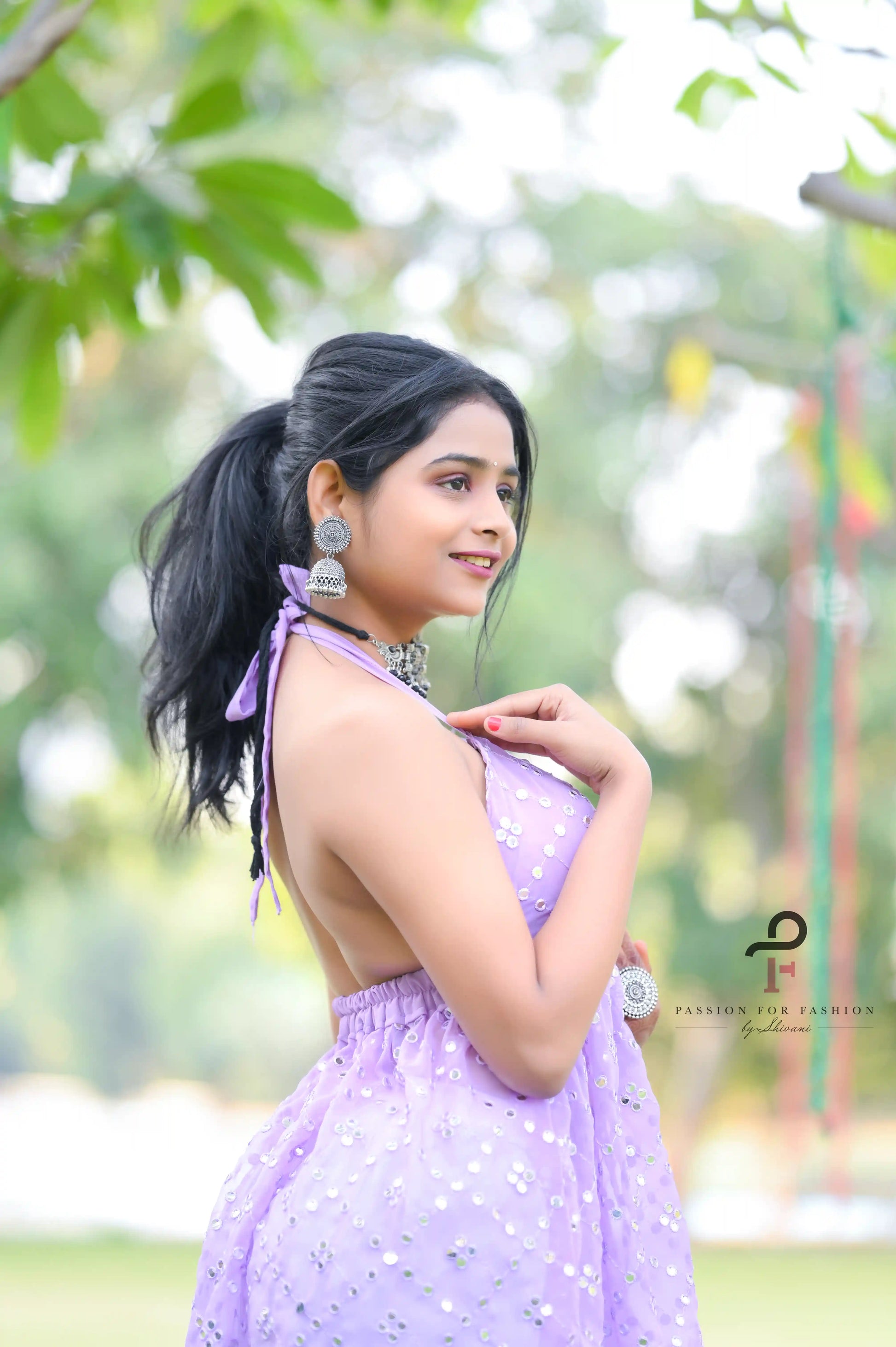Blush Lilac Gulnaz Peplum Top - Passion for Fashion by Shivani