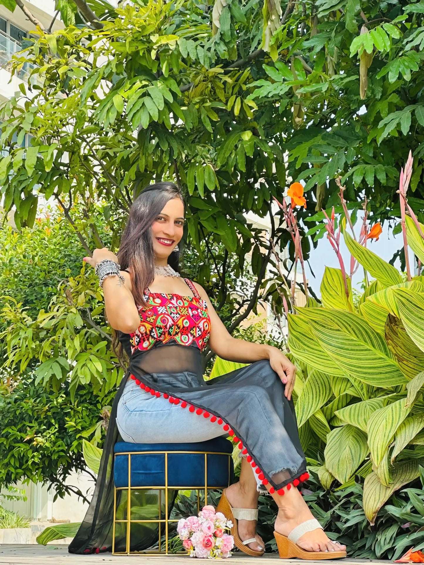 Surabhi's Black Gamti Gulnaz Kurta