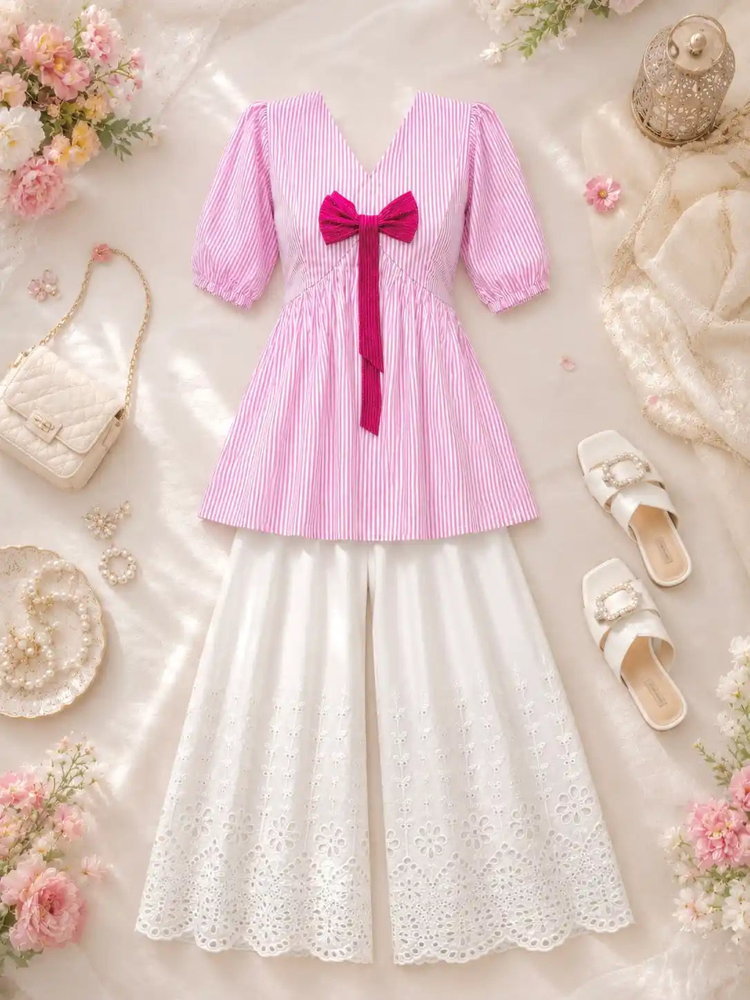 Lilac Charm Bow Top