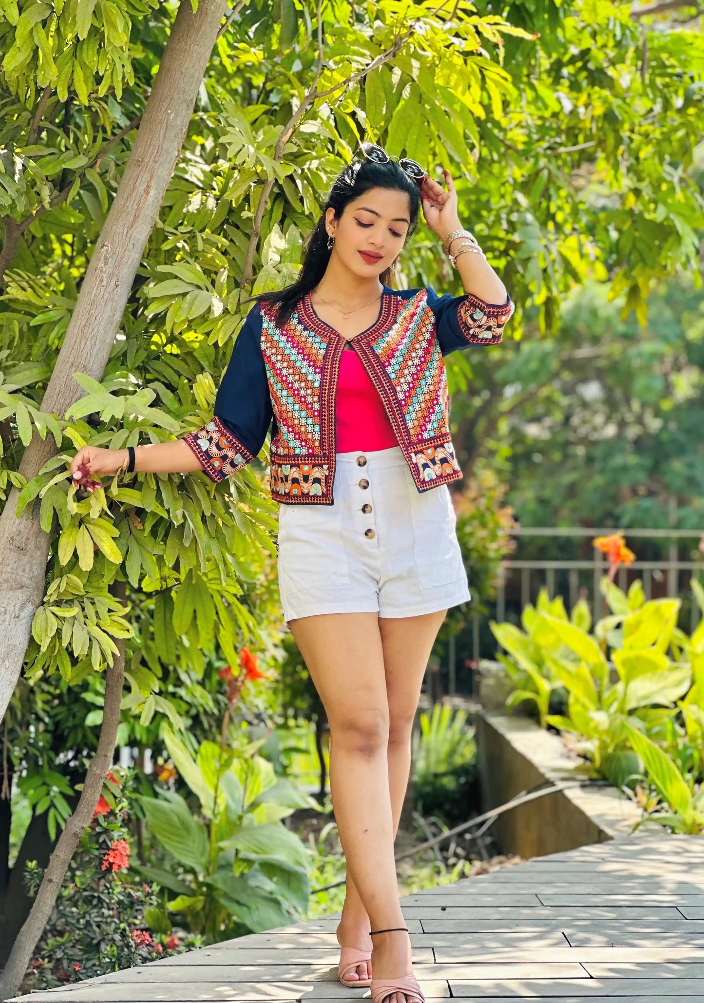 Rich Blue Embroidered Jacket