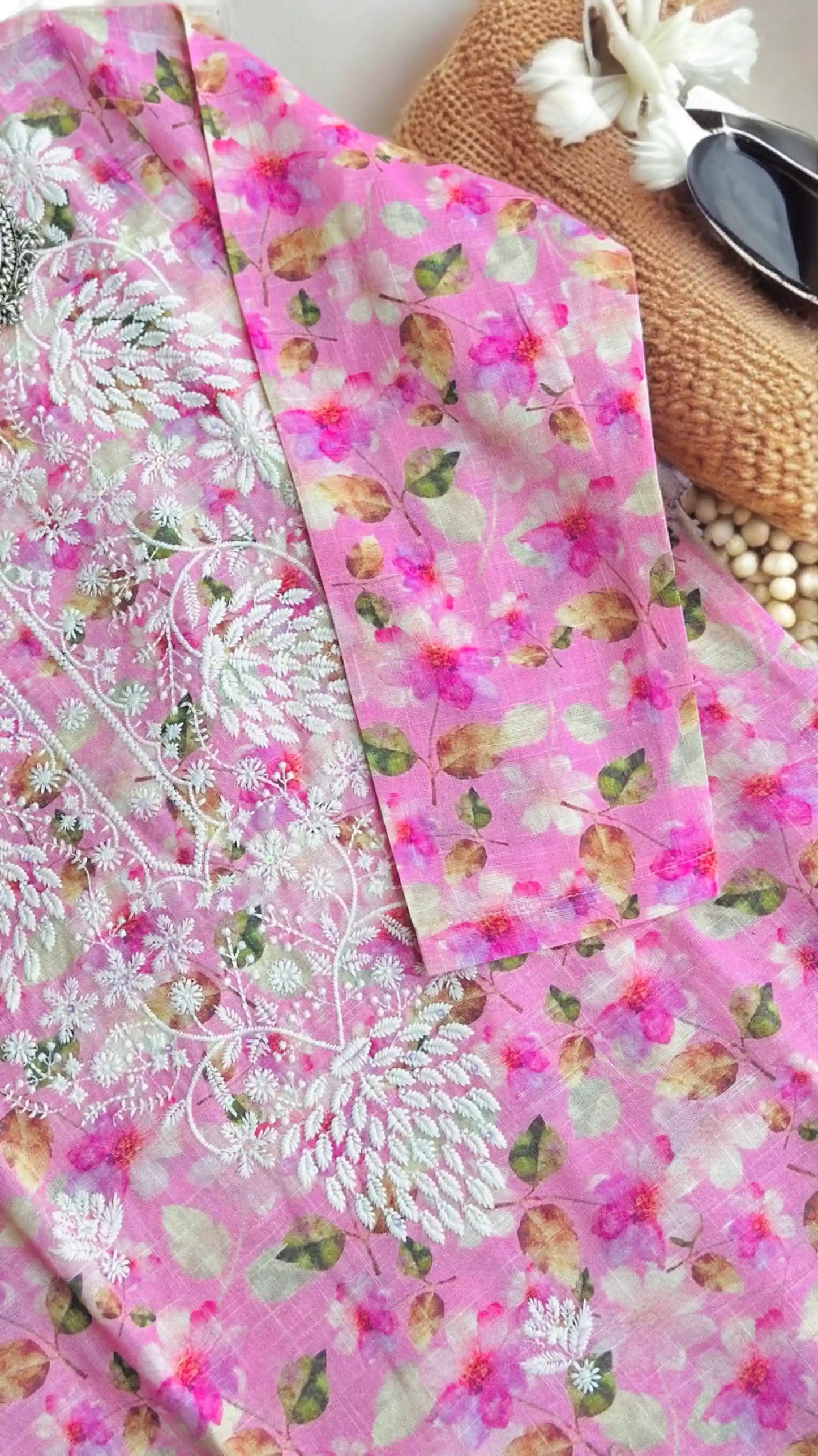 Pink Chikankari Meher Suit Set - Passion for Fashion by Shivani