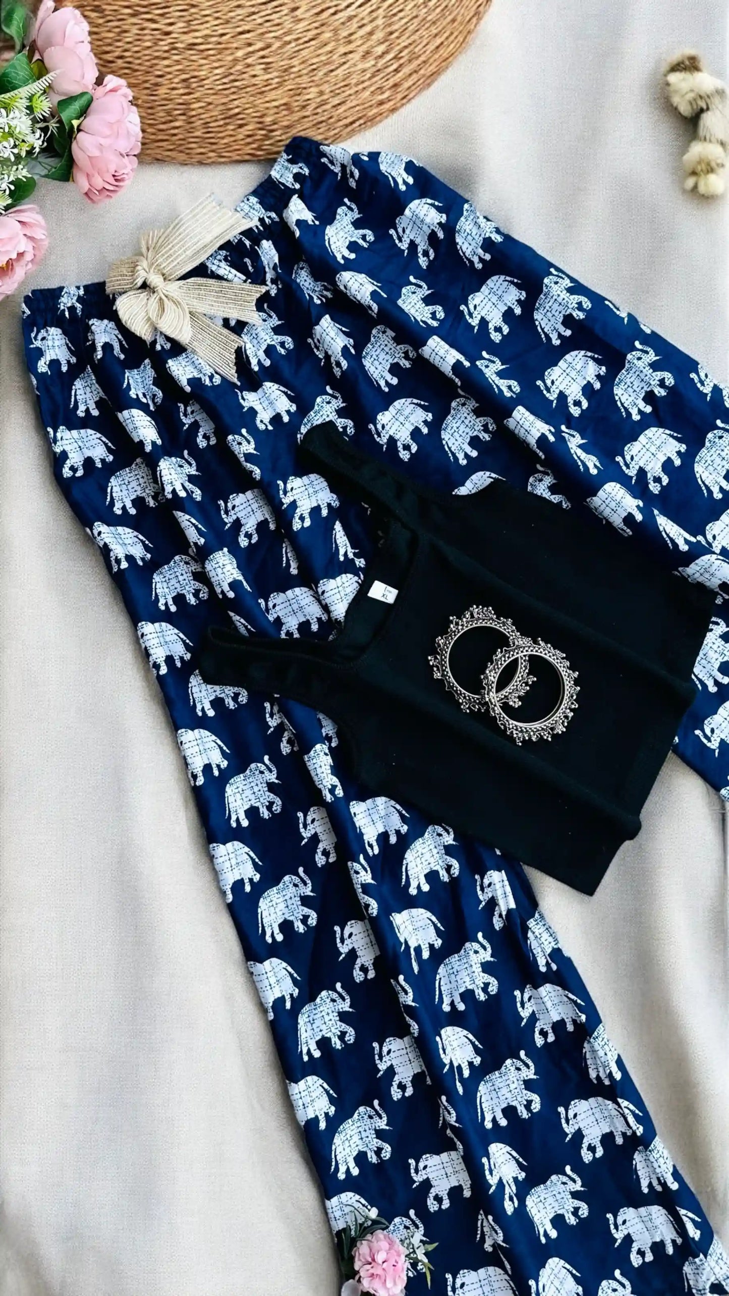 Blue Jaipuri Palazzo Pants - Passion for Fashion by Shivani