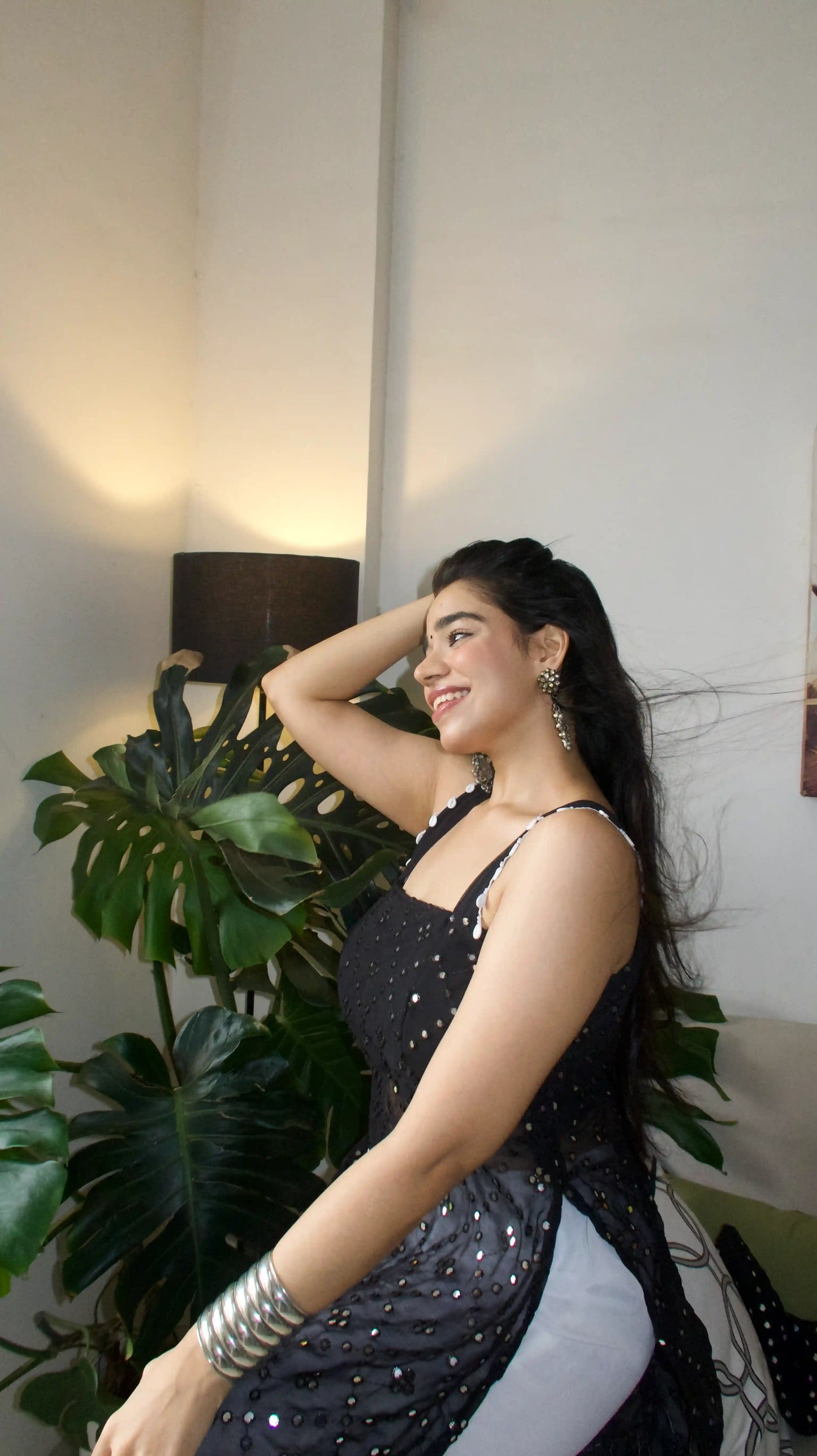 Tanya’s Black Embroidered Gulnaz Kurta - Passion for Fashion by Shivani