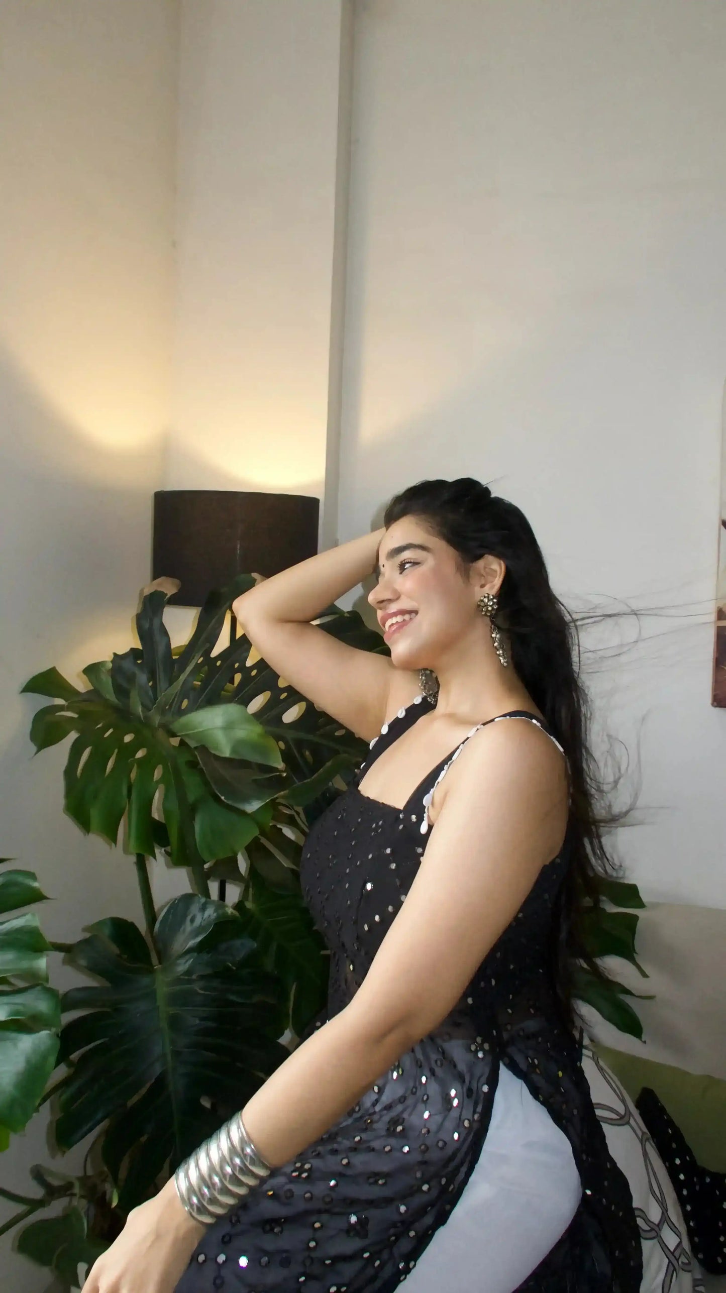 Tanya’s Black Embroidered Gulnaz Kurta - Passion for Fashion by Shivani