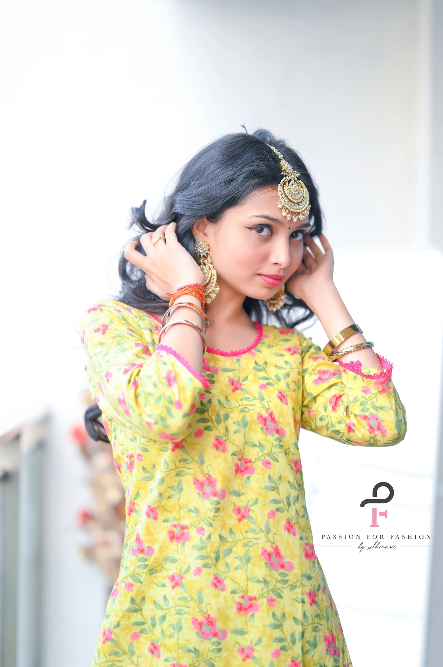 Shades Of Green MulMul Patiala Suit Set