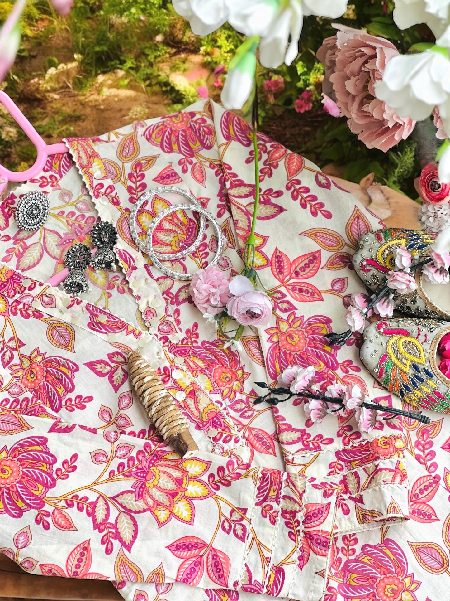 Kalamkari Meher MulMul Suit Set