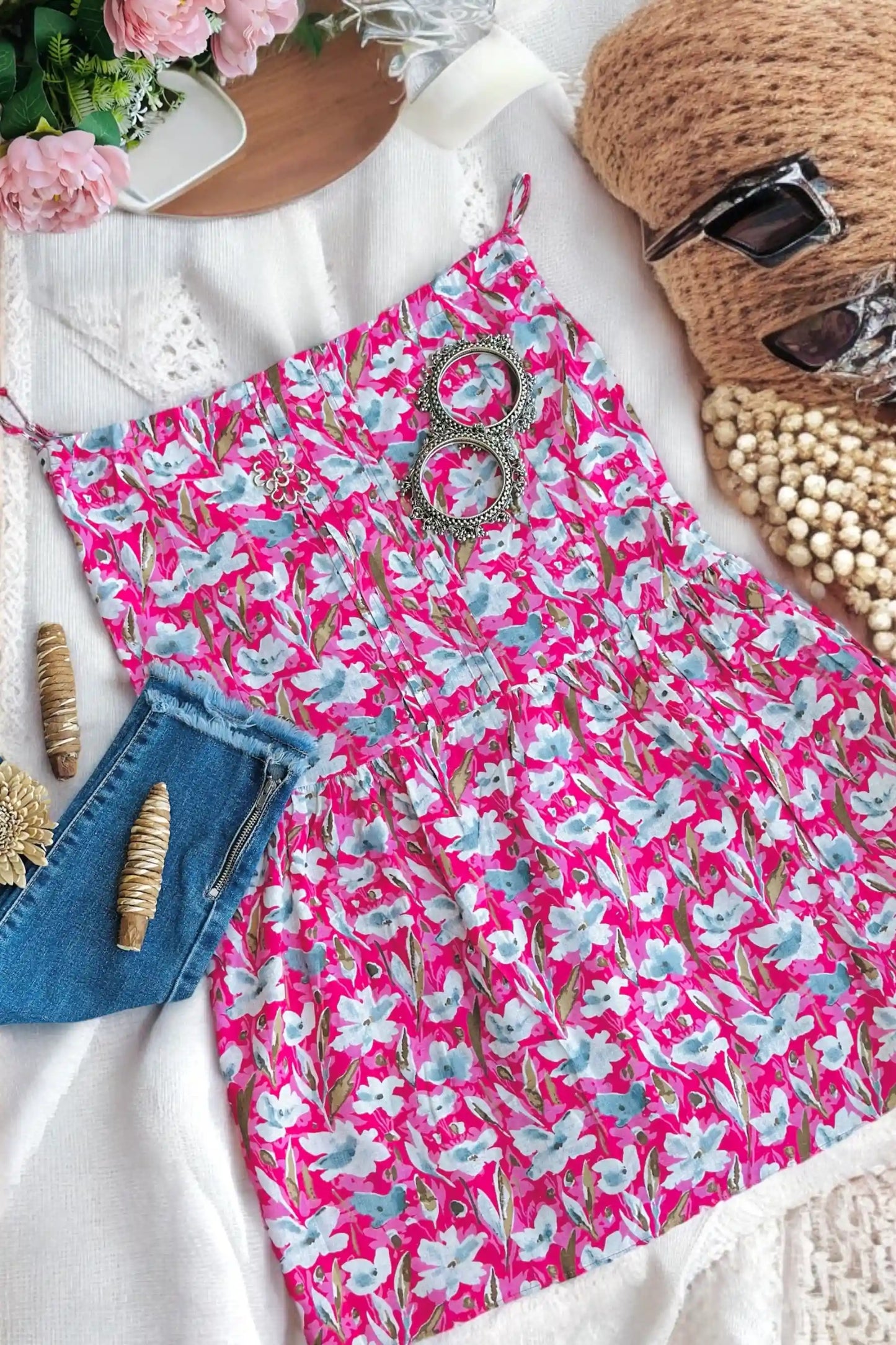 Soft Cotton Pink Peplum Top