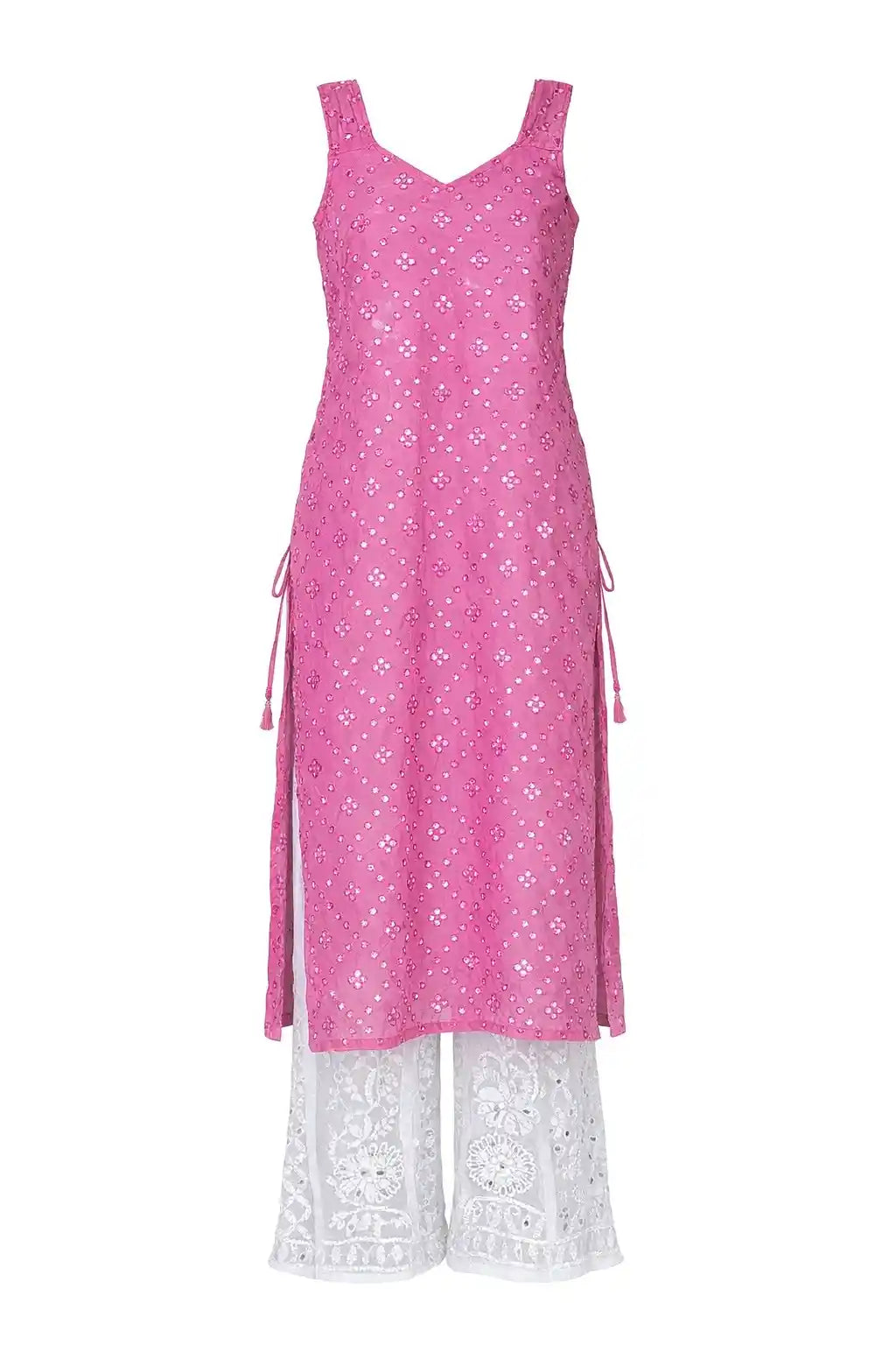 Twilight Peach Mirror Gulnaz Kurta