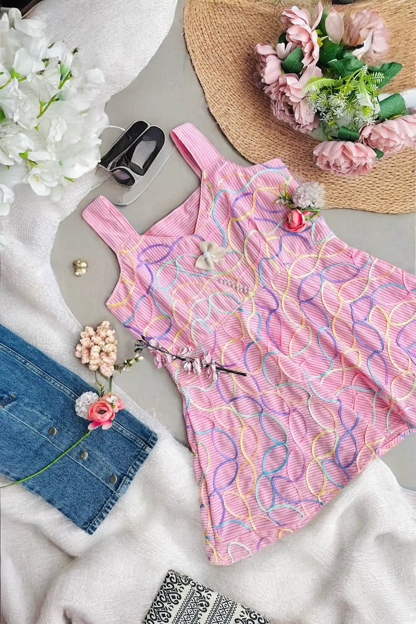 Pastel Swirl Candy Peplum