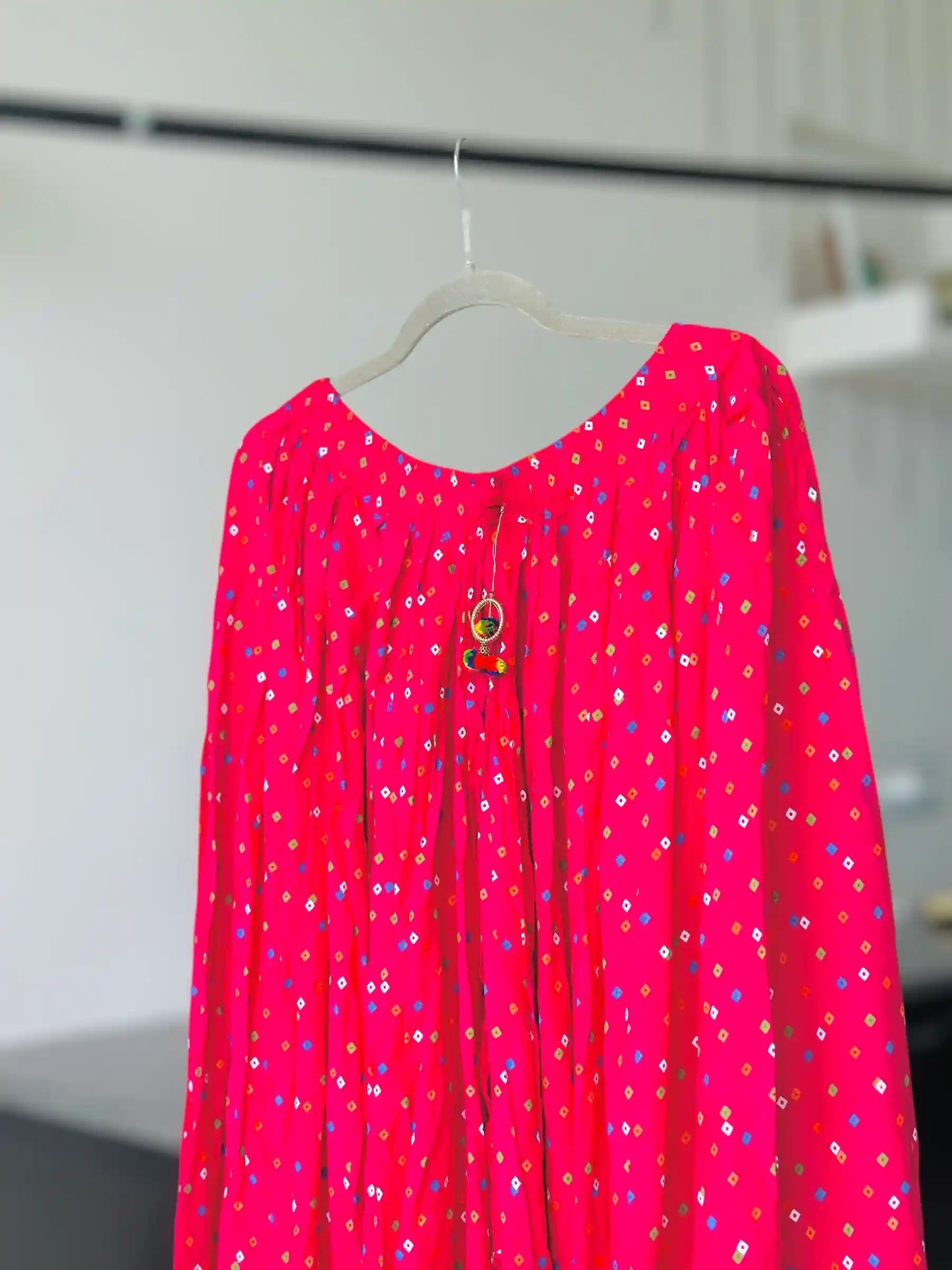 Pink Bandhej Jaipuri Twirl Skirt - Passion for Fashion by Shivani