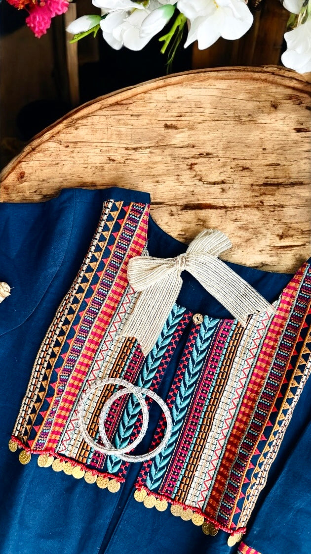 Blue Jaipuri Embroidered Jacket