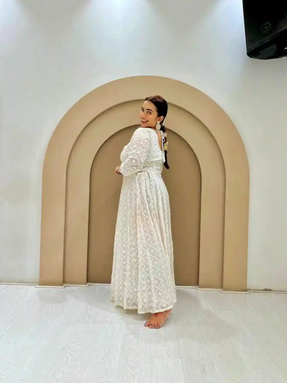 Nupur’s White Gulnaz Skirt Ensemble