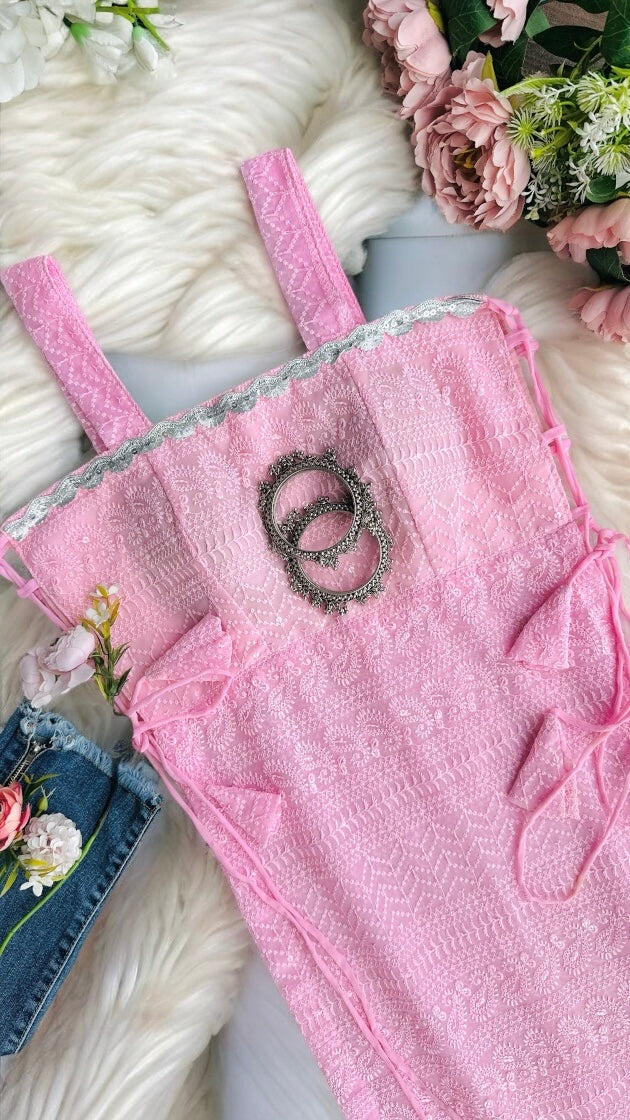 Dori Embroidered Pink Gulnaz Fit