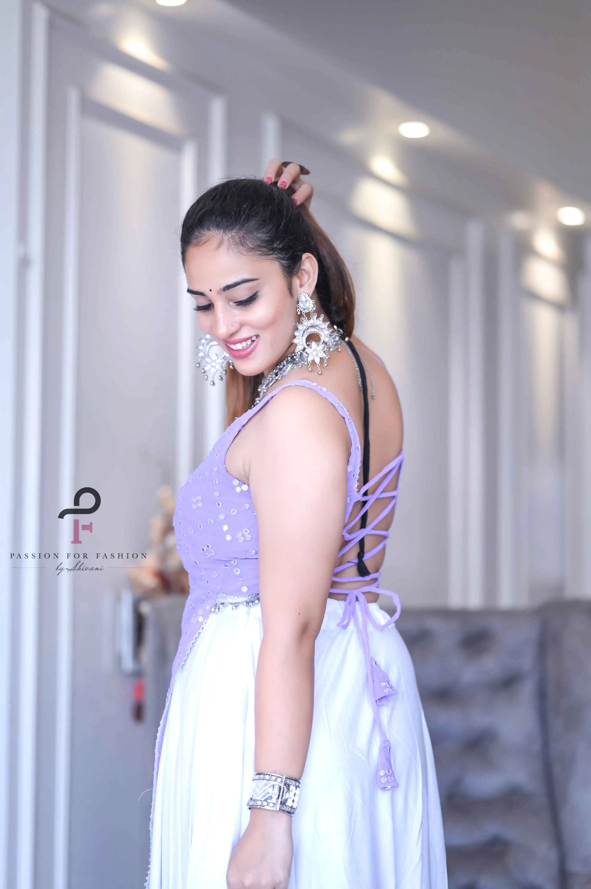 Dazzle Lilac Gulnaz Embroidered Kurta - Passion for Fashion by Shivani
