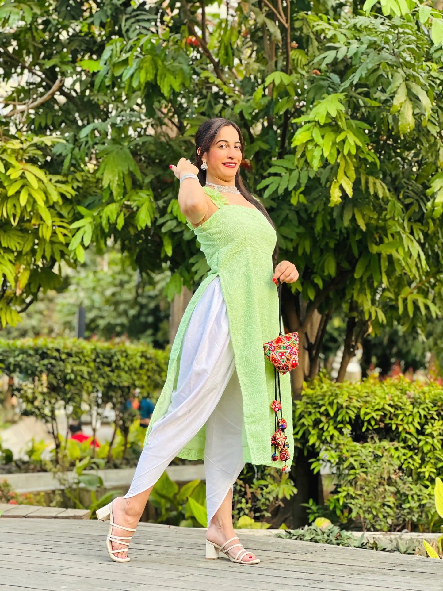 Soft Green Embroidered Gulnaz Kurta